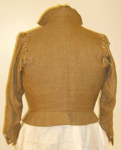 Linen twill doublet, back view
