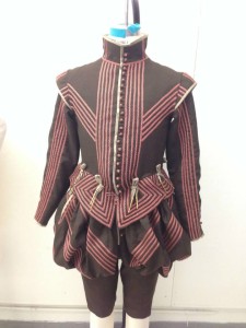 Another doublet from Alcega's draft made by Mathew Gnagy. Brown wool with hand-woven trim applied.